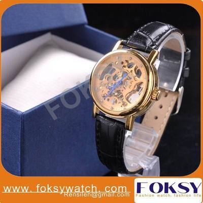 批发速卖通爆款MCE金色时尚女士自动机械表 厂家直销全解析